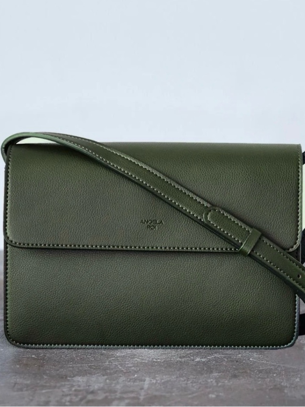 Angela Roi Dark Olive Green Crossbody Bag